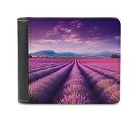 QMNRTK Lavender Fields Geldbörse aus Leder für Herren und Damen, RFID-blockierend, extra Kapazität, ultrastarke Nähte, schlanke Geldscheinfach mit 8 Kartenfächern, Stil, Einheitsgröße, Stil:,