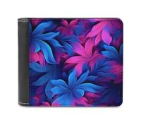 QMNRTK Ledergeldbörse mit blauem Hintergrund für Herren und Damen, RFID-blockierend, extra Kapazität, ultrastarke Nähte, schlanke Geldscheinfach mit 8 Kartenfächern, Stil, Einheitsgröße, Stil:,