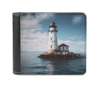 QMNRTK Light House Geldbörse aus Leder für Herren und Damen, RFID-blockierend, extra Kapazität, ultrastarke Nähte, schlanke Geldscheinfach mit 8 Kartenfächern, Stil, Einheitsgröße, Stil:,