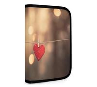 QMNRTK Love Heart Label Multifunktionale kompakte Brieftasche, Ausweis, Stronghold Waltlet, Kreditkartenhalter, Geldbörse, Reißverschluss, Ledertasche, RFID-blockierend, Bifold Wallet für Männer und