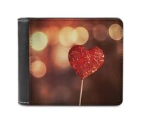 QMNRTK Love Heart Ledergeldbörse für Männer und Frauen, RFID-blockierend, extra Kapazität, ultrastarke Nähte, schlanke Geldscheinfach mit 8 Kartenfächern, Stil, Einheitsgröße, Stil:, Einheitsgröße