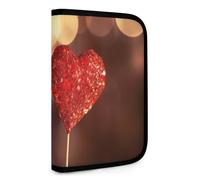 QMNRTK Love Heart Multifunktions-Geldbörse, kompakt, Ausweis, Stronghold Waltlet, Kreditkartenhalter, Geldbörse, Reißverschluss, Lederetui, RFID-blockierend, Bifold Wallet für Männer und Frauen, Stil,