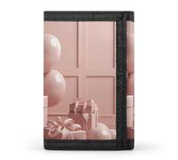 QMNRTK Luftballons und Geschenke, dreifach gefaltete Geldbörse, schlanke Brieftasche, personalisierbar, RFID-blockierend, für Damen und Herren, Einheitsgröße, Stil:, Einheitsgröße