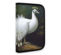 QMNRTK Multifunktionale, kompakte Geldbörse, Ausweis, Waltlet, Kreditkartenetui, Reißverschluss, Lederetui, RFID-blockierend, faltbar, für Herren und Damen, Einheitsgröße, Weiß, Stil:, Einheitsgröße