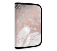 QMNRTK Multifunktionale, kompakte Geldbörse für Ausweis, Kreditkartenetui, Reißverschluss, Lederetui, RFID-blockierend, faltbar, für Herren und Damen, Einheitsgröße, Marmorfarben, Stil:, Einheitsgröße