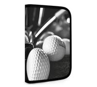 QMNRTK Multifunktionale, kompakte Geldbörse für Ausweise, Waltlet, Kreditkartenetui, Reißverschluss, Lederetui, RFID-blockierend, faltbar, für Herren und Damen, Einheitsgröße, Schwarz und Weiß, Stil:,