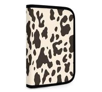 QMNRTK Multifunktionale, kompakte Geldbörse mit Kuhmuster, Ausweis, Stronghold Waltlet, Kreditkartenhalter, Geldbörse, Reißverschluss, Ledertasche, RFID-blockierend, Bifold Wallet für Männer und