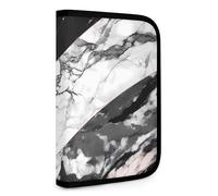 QMNRTK Multifunktionale, kompakte Geldbörse mit Reißverschluss, Leder, RFID-blockierend, für Damen und Herren, Einheitsgröße, Schwarz / Weiß, Stil:, Einheitsgröße