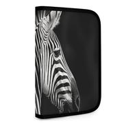 QMNRTK Multifunktionale, kompakte Geldbörse mit Zebramuster, für Ausweis, Kreditkartenetui, Reißverschluss, Lederetui, RFID-blockierend, für Damen und Herren, Einheitsgröße, Schwarz / Weiß, Stil:,