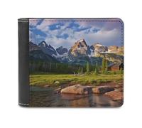 QMNRTK National Park Ledergeldbörse für Herren und Damen, RFID-blockierend, extra Kapazität, ultrastarke Nähte, schlanke Geldscheinfach mit 8 Kartenfächern, Stil, Einheitsgröße, Stil:, Einheitsgröße