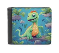 QMNRTK Niedliche Dinosaurier-Ledergeldbörse für Männer und Frauen, RFID-blockierend, extra Kapazität, ultrastarke Nähte, schlanke Geldscheinfach mit 8 Kartenfächern, Stil, Einheitsgröße, Stil:,