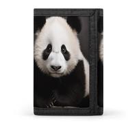 QMNRTK Panda Star dreifach gefaltete Geldbörse, schlanke Brieftasche, personalisierbar, RFID-blockierend, für Damen und Herren, Einheitsgröße, modern, Stil:, Einheitsgröße, Modern