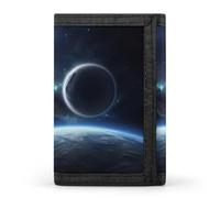 QMNRTK Planet dreifach gefaltete Geldbörse, schmale Geldbörse, personalisierbar, RFID-blockierend, für Damen und Herren, Einheitsgröße, Stil:, Einheitsgröße