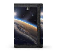 QMNRTK Planet dreifach gefaltete Geldbörse, schmale Geldbörse, personalisierbar, RFID-blockierend, für Damen und Herren, Einheitsgröße, Stil:, Einheitsgröße