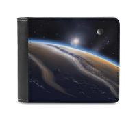 QMNRTK Planet Geldbörse aus Leder für Herren und Damen, RFID-blockierend, extra Kapazität, ultrastarke Nähte, schlanke Geldscheinfach mit 8 Kartenfächern, Stil, Einheitsgröße, Stil:, Einheitsgröße