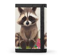 QMNRTK Raccoon dreifach gefaltete Geldbörse, schmale Geldbörse, personalisierbar, RFID-blockierend, für Damen und Herren, Einheitsgröße, Stil:, Einheitsgröße