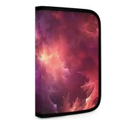 QMNRTK Red Galaxy Multifunktions-Geldbörse, kompakt, Ausweis, Stronghold Waltlet, Kreditkartenhalter, Geldbörse, Reißverschluss, Lederetui, RFID-blockierend, Bifold Wallet für Männer und Frauen, Stil,