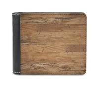 QMNRTK Retro-Geldbörse aus rauem Eichenholz, für Herren und Damen, RFID-blockierend, extra Kapazität, ultrastarke Nähte, schlanke Geldscheinfach mit 8 Kartenfächern, Stil, Einheitsgröße, Stil:,