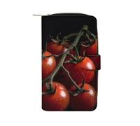 QMNRTK Ripe Tomatoes Kreditkartenetui, RFID-blockierend, schmal, faltbar, echtes Leder, minimalistische Vordertasche, Geldbörse, Schlüsselanhänger, Geldbörse für Männer und Frauen, Stil, 19,7 x 11 x