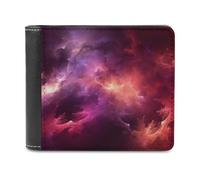 QMNRTK Rote Galaxy-Ledergeldbörse für Herren und Damen, RFID-blockierend, extra Kapazität, ultrastarke Nähte, schlanke Geldscheinfach mit 8 Kartenfächern, Stil, Einheitsgröße, Stil:, Einheitsgröße