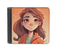 QMNRTK Schöne Cartoon-Mädchen-Ledergeldbörse für Männer und Frauen, RFID-blockierend, extra Kapazität, ultrastarke Nähte, schlanke Geldscheinfach mit 8 Kartenfächern, Stil, Einheitsgröße, Stil:,
