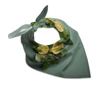 QMNRTK Seidenschal mit Minzblättern und Zitrone, modisches Satin-Kopftuch, leichtes Kopftuch für Hals, Seidenschals für Damen und Herren, Boho-Haarwickel, Schlaftuch, Bandanas, Einstecktuch, 45,7 x