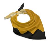 QMNRTK Seidenschal, modisches Satin-Kopftuch, leichtes Kopftuch für Damen, Herren, Boho-Haarwickel, Halstuch, Halstuch, Halstuch, Halstuch, Halstuch, Halstuch, Halstuch, 45,7 x 45,7 cm, senfgelb und