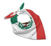 QMNRTK Seidenschal, Motiv: Flagge von Mexiko, modisches Satin-Kopftuch, leichtes Kopftuch für Hals, Seidenschals für Damen und Herren, Boho-Haarband, Halstuch, Halstuch, Bandana, Einstecktuch, 45,7 x
