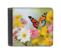 QMNRTK Spring Butterfly Geldbörse aus Leder für Herren und Damen, RFID-blockierend, extra Kapazität, ultrastarke Nähte, schlanke Geldscheinfach mit 8 Kartenfächern, Stil, Einheitsgröße, Stil:,