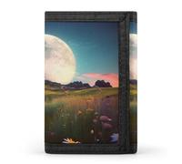 QMNRTK Star Meadow dreifach gefaltete Geldbörse, schlanke Brieftasche, personalisierbar, RFID-blockierend, für Damen und Herren, Einheitsgröße, Stil:, Einheitsgröße