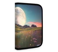 QMNRTK Star Meadow Multifunktionale, kompakte Geldbörse, Ausweis, Stronghold Waltlet, Kreditkartenhalter, Geldbörse, Reißverschluss, Ledertasche, RFID-blockierend, Bifold Wallet für Männer und Frauen,