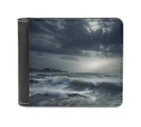 QMNRTK Stormy Sea Ledergeldbörse für Herren und Damen, RFID-blockierend, extra Kapazität, ultrastarke Nähte, schlanke Geldscheinfach mit 8 Kartenfächern, Stil, Einheitsgröße, Stil:, Einheitsgröße