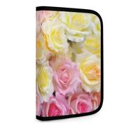 QMNRTK Sweety Gelbe Rose, multifunktionale, kompakte Brieftasche, Ausweis, Stronghold Waltlet, Kreditkartenhalter, Geldbörse, Reißverschluss, Ledertasche, RFID-blockierend, Bifold Wallet für Männer