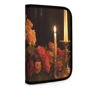 QMNRTK There Are Roses on The Table Multifunktionale, kompakte Brieftasche, Ausweis, Stronghold Waltlet, Kreditkartenhalter, Geldbörse, Reißverschluss, Ledertasche, RFID-blockierend, Bifold Wallet für