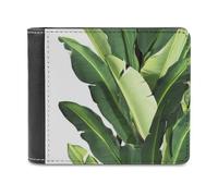 QMNRTK Tropical Banana Palm Leaves Geldbörse aus Leder für Herren und Damen, RFID-blockierend, extra Kapazität, ultrastarke Nähte, schlanke Geldscheinfach mit 8 Kartenfächern, Stil, Einheitsgröße,