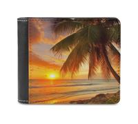 QMNRTK Tropical Beach Palme Sunset Ledergeldbörse für Männer und Frauen, RFID-blockierend, extra Kapazität, ultrastarke Nähte, schlanke Geldscheinfach mit 8 Kartenfächern, Stil, Einheitsgröße, Stil:,