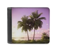 QMNRTK Tropical Tree Geldbörse aus Leder, für Herren und Damen, RFID-blockierend, extra Kapazität, ultrastarke Nähte, schlanke Geldscheinfach mit 8 Kartenfächern, Stil, Einheitsgröße, Stil:,