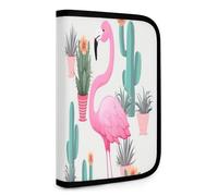 QMNRTK Tropischer Flamingo, niedlich, multifunktional, kompakt, Ausweis, Stronghold Waltlet, Kreditkartenhalter, Geldbörse, Reißverschluss, Lederetui, RFID-blockierend, Bifold Wallet für Männer und