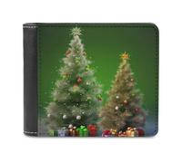 QMNRTK Weihnachtsbäume Ledergeldbörse für Herren und Damen, RFID-blockierend, extra Kapazität, ultrastarke Nähte, schlanke Geldscheinfach mit 8 Kartenfächern, Stil, Einheitsgröße, Stil:, Einheitsgröße