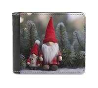 QMNRTK Weihnachtswichtel mit Weihnachtsmannmütze, Ledergeldbörse für Männer und Frauen, RFID-blockierend, extra Kapazität, ultrastarke Nähte, schlanke Geldscheinfach mit 8 Kartenfächern, Stil,