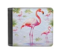 QMNRTK Weiße Flamingo-Ledergeldbörse für Herren und Damen, RFID-blockierend, extra Kapazität, ultrastarke Nähte, schlanke Geldscheinfach mit 8 Kartenfächern, Stil, Einheitsgröße, Stil:, Einheitsgröße