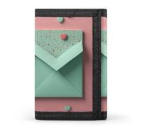 QMNRTK Zwei Umschläge, dreifach gefaltete Brieftasche, schlanke Brieftasche, personalisierbar, RFID-blockierend, für Damen und Herren, Einheitsgröße, Stil:, Einheitsgröße