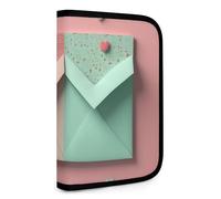 QMNRTK Zwei Umschläge, multifunktional, kompakt, Ausweis, Stronghold Waltlet, Kreditkartenhalter, Geldbörse, Reißverschluss, Ledertasche, RFID-blockierend, Bifold Wallet für Männer und Frauen, Stil,