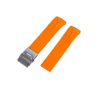 QNGMKBKTDZ 20 mm 21 mm Silikon-Uhrenarmband, passend for Tissot, passend for T-Touch T013 T81 T091 T33 T047, gebogenes Ende, Gummiarmband, Orange, Schwarz, Blau, Rot(A8,20mm)