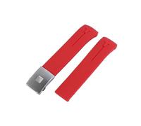 QNGMKBKTDZ 20 mm 21 mm Silikon-Uhrenarmband, passend for Tissot, passend for T-Touch T013 T81 T091 T33 T047, gebogenes Ende, Gummiarmband, Orange, Schwarz, Blau, Rot(A14,21mm)