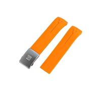 QNGMKBKTDZ 20 mm 21 mm Silikon-Uhrenarmband, passend for Tissot, passend for T-Touch T013 T81 T091 T33 T047, gebogenes Ende, Gummiarmband, Orange, Schwarz, Blau, Rot(A6,20mm)