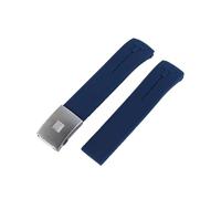 QNGMKBKTDZ 20 mm 21 mm Silikon-Uhrenarmband, passend for Tissot, passend for T-Touch T013 T81 T091 T33 T047, gebogenes Ende, Gummiarmband, Orange, Schwarz, Blau, Rot(A18,20mm)