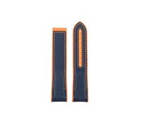 QNGMKBKTDZ Gebogenes Ende, 20 M, 22 Mm, Nylon-Gummi-Armband, Passend For Omega, Passend For SEAMASTER, Passend For PLANET, Passend For OCEAN, Faltschließe, Uhrenarmband, Silikon, Herren-Zubehör(Blue O
