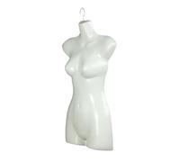 QOKLIYUI Halbkörper Nähpuppe, formschöne Torsoform, Premium Schneiderpuppe, hängende weibliche Schaufensterpuppe, Torso für Bekleidungshändler, hohler Rückenkörper, Kleidergeschäfte