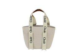 QOMJSDLP Strohtaschen Damen Shopper Einfache Große Kapazität Student Mode Summer Style Casual Gewebte Handtasche Silber Strohhalm Tasche-Biene Weiß